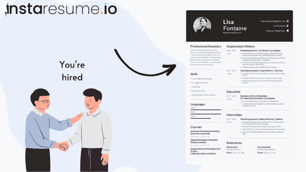 Sample resume from Instaresume